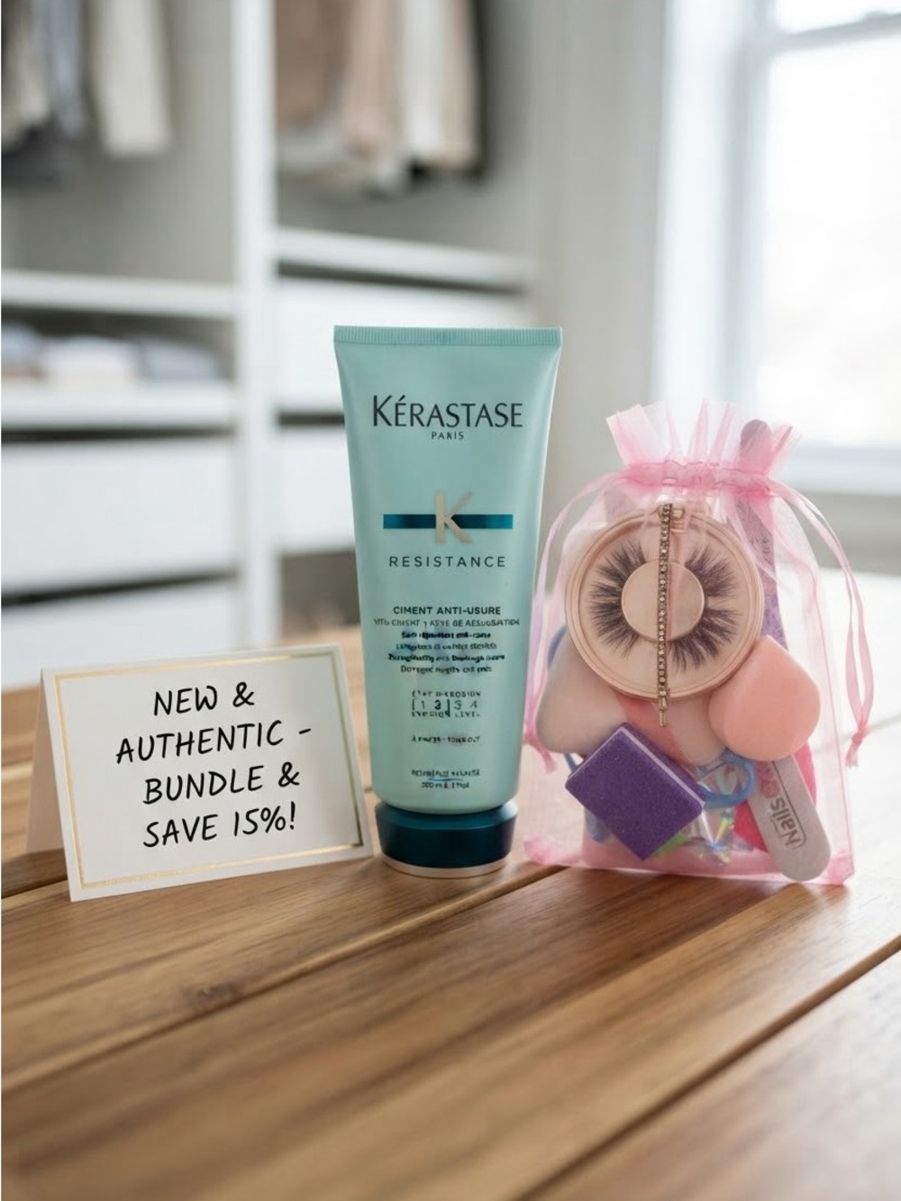Kerastase Resistance Ciment Anti-Usure Hair Cream & Beauty Gift Bag